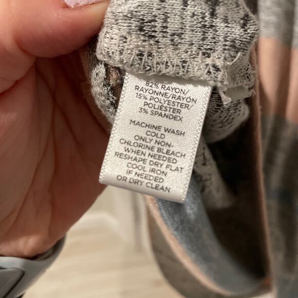 Lou & Grey striped sweater grey pink blue medium - Picture 6 of 6